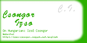 csongor izso business card