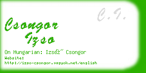 csongor izso business card